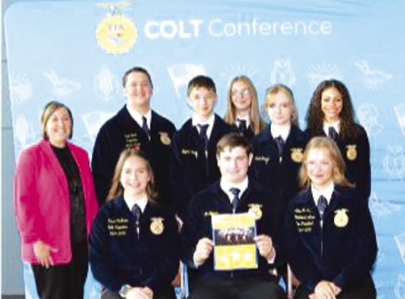 Officers of the Depew FFA chapter participated in the 2024 Oklahoma FFA.