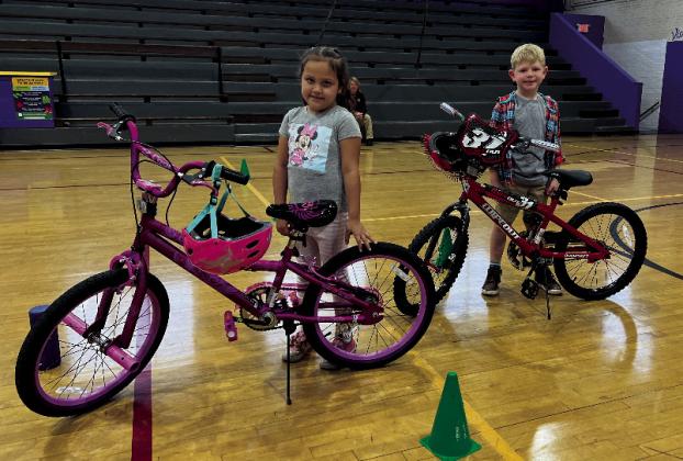 Mrs. Ponder and Ms. Linda Kay Herman were on hand to pull two names for the bicycle drawing.Winners of the bicycles were Carly Trout and Henry Thomas.