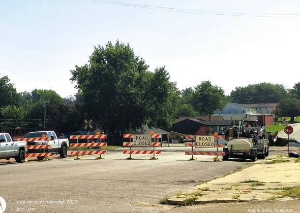 Railroad crossing repairs underway