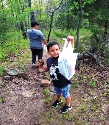 The Pearson Family helping clean up Nature Trail. courtesy photo