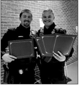 Bristow Police Department had two cadets, Lucas Adcock and Kyle Benson, graduate CLEET at Central Tech. courtesy photo