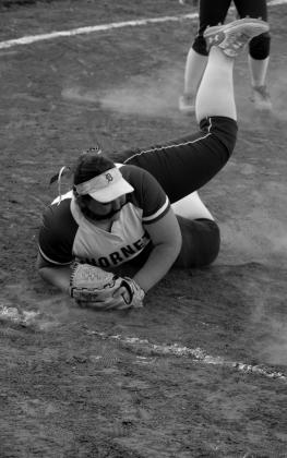 Erica Peeler gets the out.