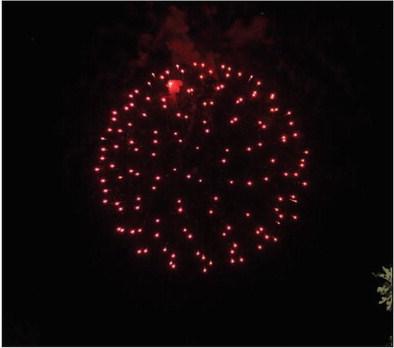 Sam Varner Memorial fireworks display over Lake Massena