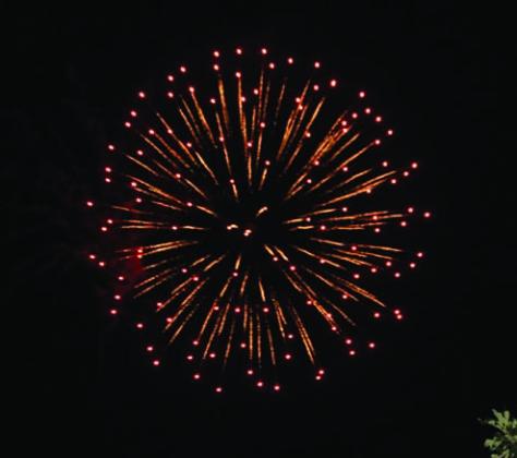 Sam Varner Memorial fireworks display over Lake Massena