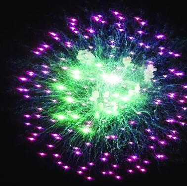 Sam Varner Memorial fireworks display over Lake Massena