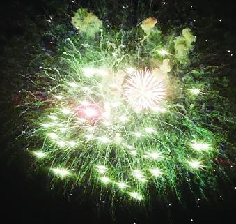 Sam Varner Memorial fireworks display over Lake Massena