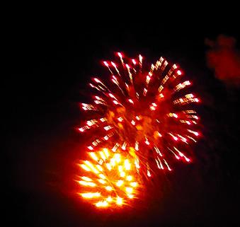 Sam Varner Memorial fireworks display over Lake Massena