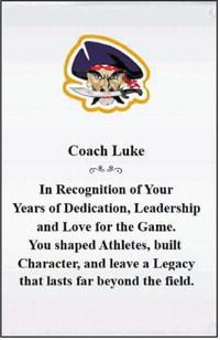 Dedicated coach honored for years of leadership and guidance
