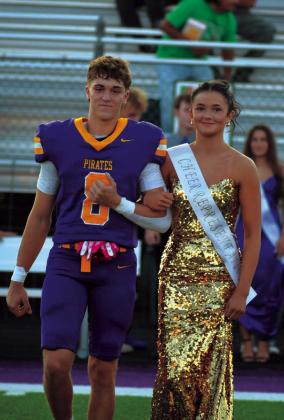 Football and cheer representatives Will Remington and Delaney Farris.