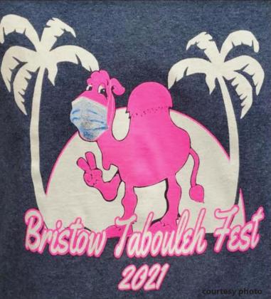The annual Tabouleh Festival design on the Tabouleh Fest t-shirts available at the festival.
