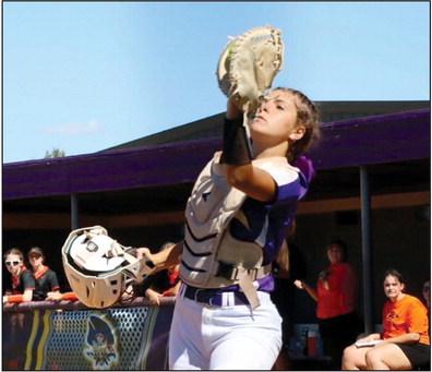 Lacy Moody makes an out.