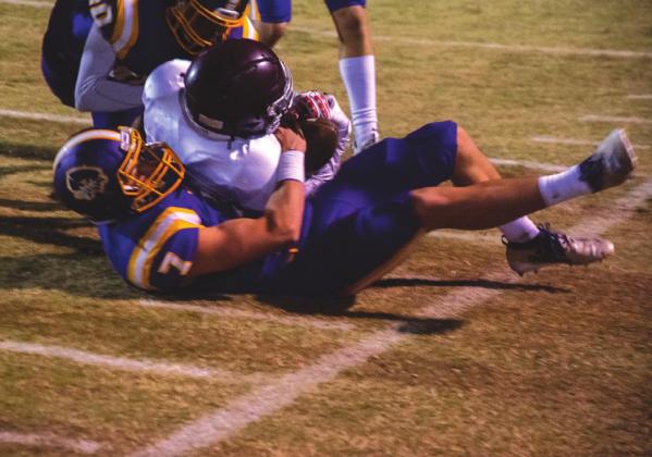Cache Henson makes a tackle. courtesy photo