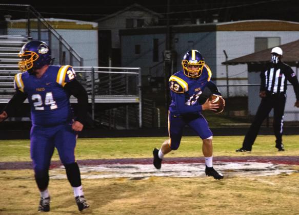 Ryder Goodwin runs the play as Seth McDaniel covers. courtesy photo