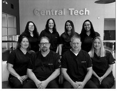 courtesy photo Central Tech held a graduation ceremony for Surgical Technology students on Thursday, June 5. Back row from left, Laura Prince, Cushing; Tori Turner, Yale; Baylee Davis, Perkins; Kaylee Papakee, Bristow. Front row from left, Lori Thompson, Chandler; Matthew Prince, Cushing; Christopher Cline, Stroud; Kristina Vanzant, Cleveland.