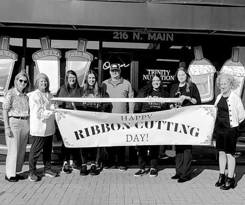 The Bristow Chamber, along with Mayor Wyatt, welcomed Trinity Nutrition to Main Street by holding a Ribbon Cutting ceremony on Monday. Debbie Tribble photo