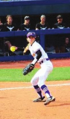 Ava Yocham looks to throw ouo a Lone Grove player. courtesy photo