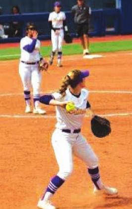 Mariah Moody looking to throw the ball after an out. courtesy photo