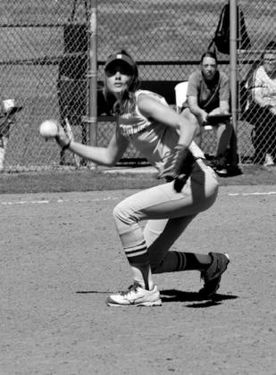 Katrina Ash throws to base. courtesy photo