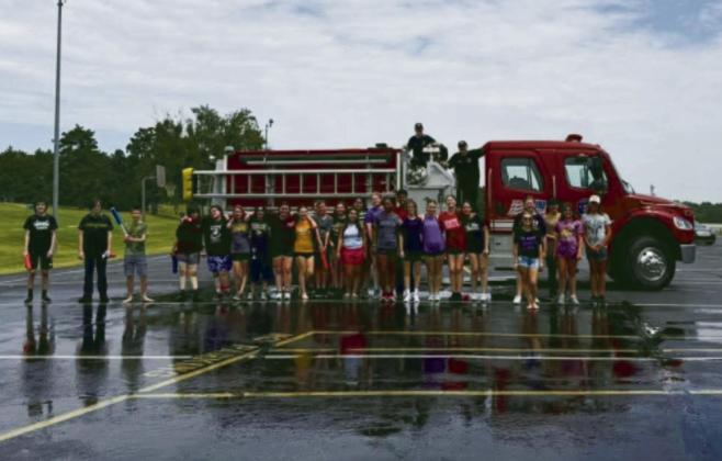 Last week the Bristow Pirate Pride completed their summer camp. It always seems that the hottest temperature happens during camp. These kids kept up the energy and hard work, despite 100 degree temperatures. A huge thank you to the Bristow Fire Department for coming out to help the kids celebrate a successful camp by spraying them down at the conclusion of camp. courtesy photo