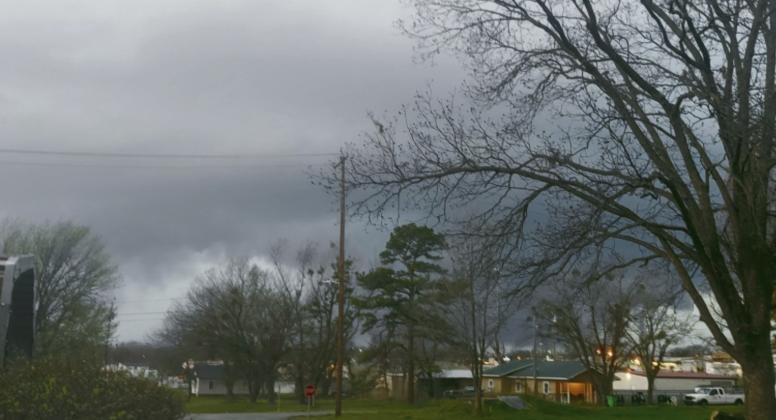 Looking from the east to the west as the storm gained strength moving through the outside of the city. Angie Gentry photo