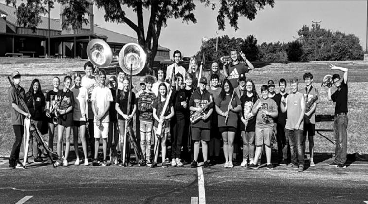 Pictured from left, Danny Woods, Isabella Miller, Kayla Sharp, Jayden Burgett, Bryleigh Hebderson, Landon Rowe, Josh Edens, Kimberly Bell, Tanner Jones, Ryley -----, Caleb Hunter, Wyatt Hale, Elle Perkins,Jared Dobelbower, Cadem Lamb, Aidan Clark, Alejandrino Romero,Chrissy Lyons, Mason Hauptman, Cailin Dover - Drum Major, Kevin Roach, Alexis Romero, Malachi Conn, Dylan Cooper, Brooklyn Davidson, Wake Tidwell, Amy Welch, Jonathan Baker, Corbin Long, Nathan Burgett, Isaiah Wilson