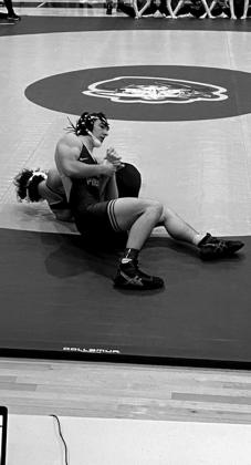 Chandler Fortney places fourth in the match. courtesy photo