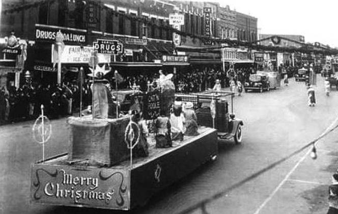 The annual Christmas Parade on Main Street, Christmas past, 30 degree temperatures and four inches of snow that night. courtesy photo