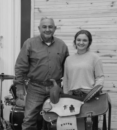 Pastor Steve with Hannah Pembrook winner of the high point saddle in the 11-14 age group