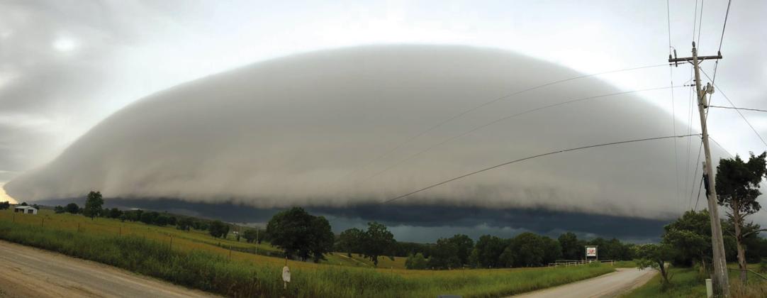 This photo was taken when the last storm rolled through Bristow. Unusual, dark cloud formations formed all around the area but none that looked like this one. courtesy photo