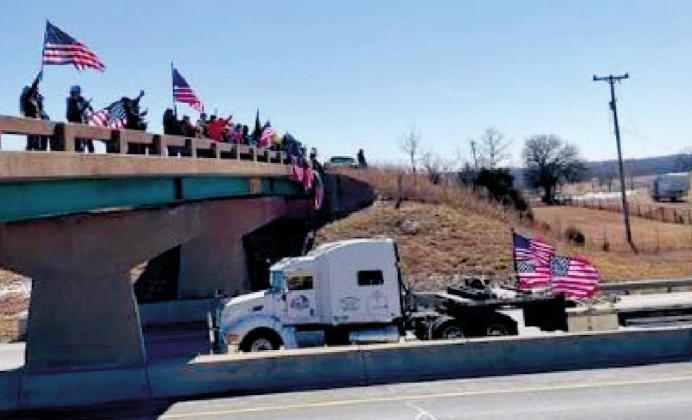 Cheering for the convoy