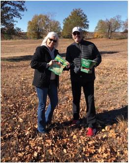 Claudia Dial and Harold Nobles, along with Matt Smith, Connor and Carole Ellis casts Oklahoma Native Wildflower seeds this past weekend. This is the Bristow RotaryClub's second year to enrich the Native Wildflowers so they grow beautifully for the Bristow Wildflower Run &amp;amp; Tabouli Festival in May. courtesy photo