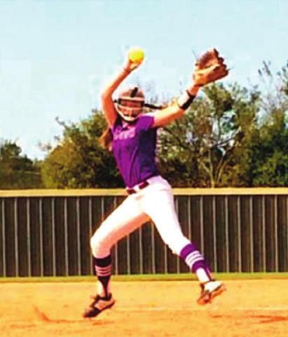 Abby Morton delivers a strike.