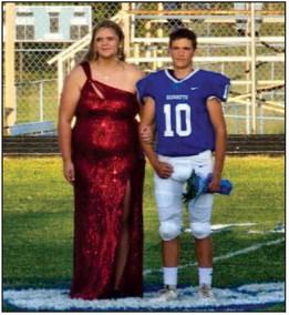 Freshman Addyson Kearney with escort Richard Peterman.