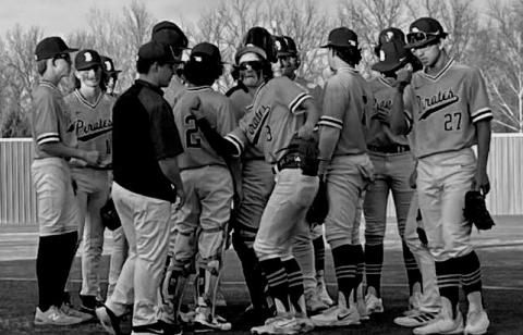 Bristow Pirates coming together after three outs.