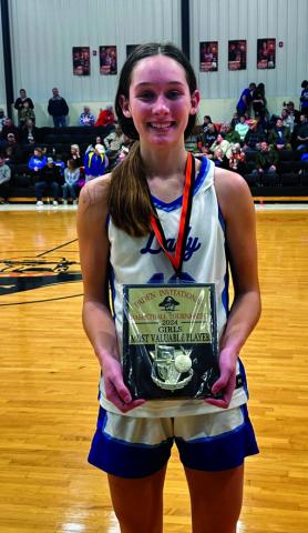 Lauren Carrie was named tournament MVP at the Paden Tournament.