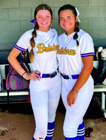 Kinzie Williams and Makenna Ingram were both selected to the large east slowpitch all-state team. Both were also selected as fastpitch all-state in the fall. courtesy photo