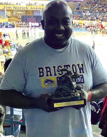 Wrestling coach receives honor at OSSAA State Tournament