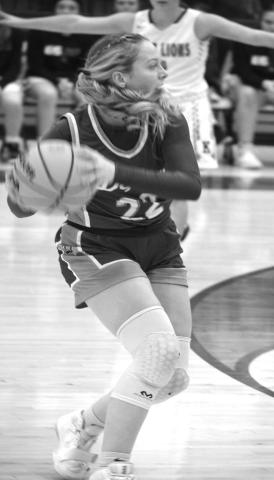 Ashley Hall makes her way down court. courtesy photo