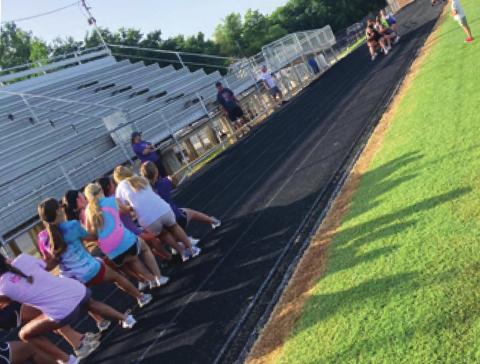Team Building workouts for the Lady Pirates softball team