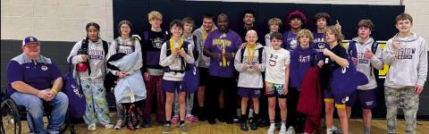 Bristow Pirates Junior High wrestling team in no particular order is Kambrey Phillips, Jaelynn Runnels, Miles Evans, Cordeus Wahl, Dax Delecerda, Tucker Daniels, Brody MacNac, Kolson Seachris, Braylon Freeman, Javon Freeman, Kale Fruits, Hudson Claggett, Mack Powel, Promised Johnson, Caden Pritchard, Blayne Barnes and Zander Reese, along with coaches Dusty Richardson and Howard Moore.