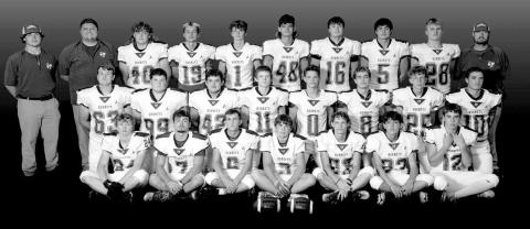 Colt Burgett, Mateo Wren, Jonathan Manka, Braizyn Swart, Caleb Payne, Zane Flattem and JJ Allen. Middle row from left: Rev Hoover, Landry Nighswonger, Malachi McKnight, Gabe Peeler, Andrew Manka, Braxdyn Swart, Connor Sorrells and Richard Peterman. Back row from left, Evan Tucker, Wyatt Osborn, Perry Burgett, Harlen Hinshaw, Jeffrey Marker, Jack Johnson and Whit Hollenbeck.