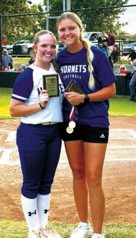 Jodi Vick with Coach Macey Morris, all conference.