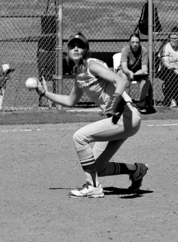 Katrina Ash throws to base. courtesy photo