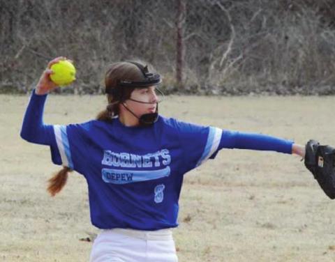 Lady Hornets at the Depew High School Tournament